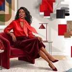 Сочетание красного цвета в одежде и интерьере