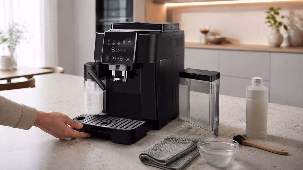 як почистити кавоварку delonghi