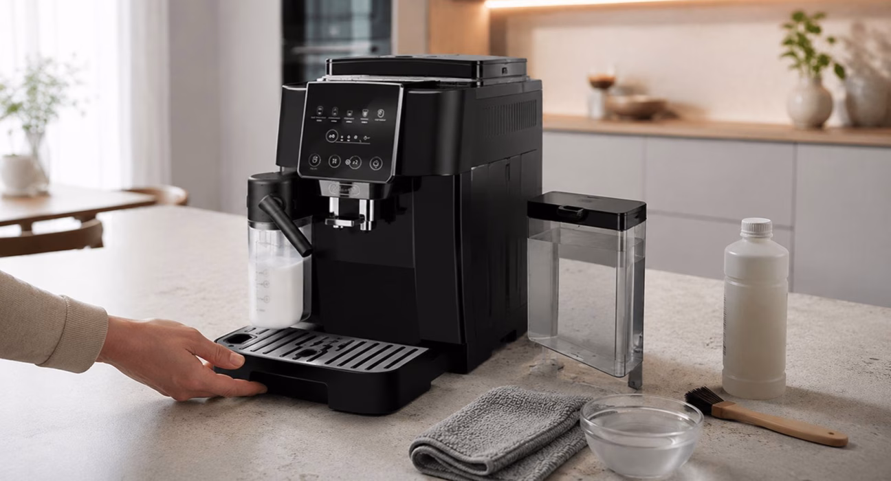як почистити кавоварку delonghi